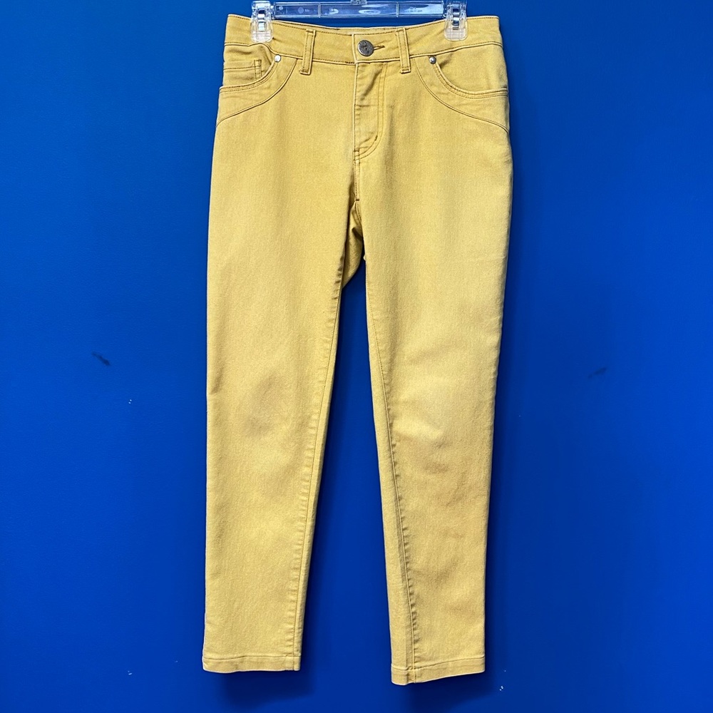 BEIJA FLOR Sz 6 Yellow /Gold Straight Leg Jennifer Jeans